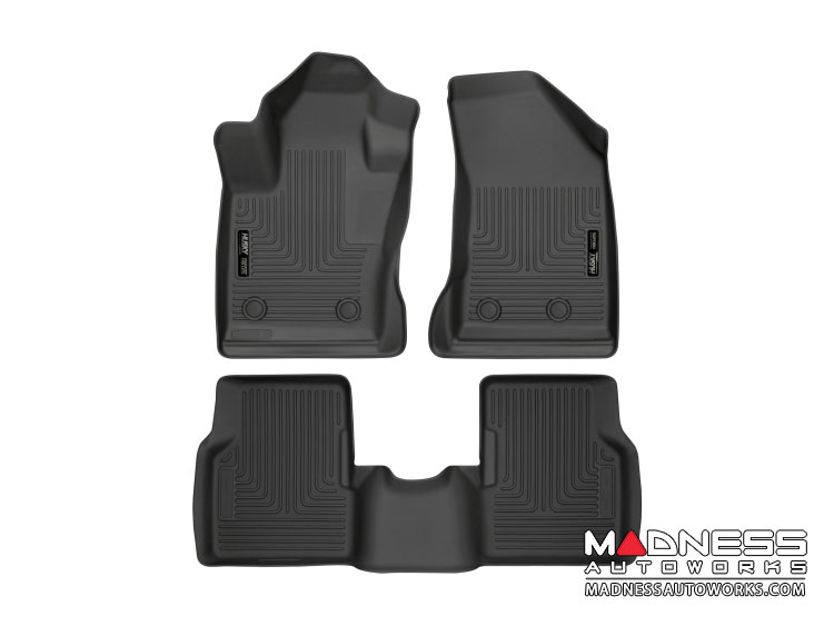 Jeep Compass Floor Liners (set of 3) - Front and Rear - Black by Husky Liners
